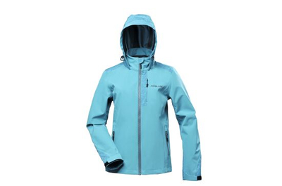Lady′s Polyester Sofshell Waterproof Outdoor Hoodie Jacket