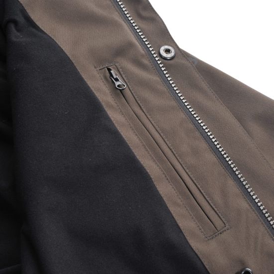 Men′s Twill Liner Waterproof Hoodie Windproof Long Sleeve Jacket