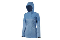 Lady′s Waterproof Light Blue Hoodie Long Sleeve Lightweight Jacket