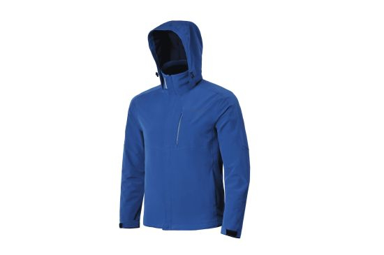 Men′s Blue Waterproof Polyester Spandex Lightweight Long Sleeve Jacket